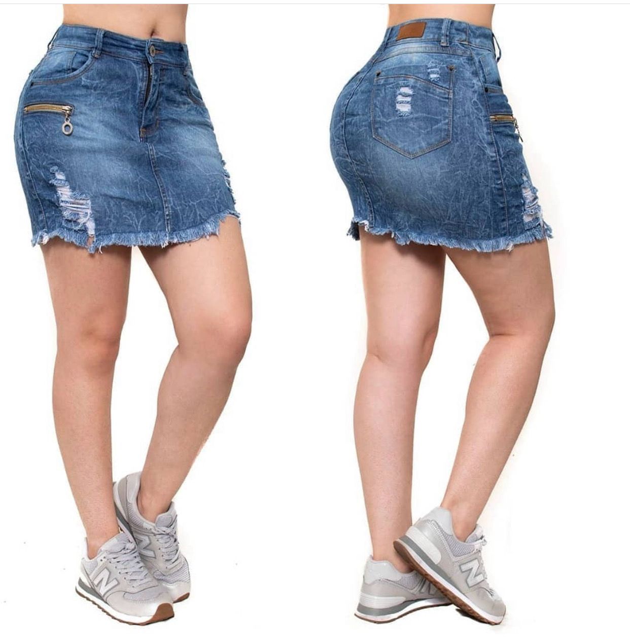 Sumérgete en la moda casual con nuestra falda de jean, disponible en tallas, 10 y 12. Los desmechados y desgastes añaden un toque de tendencia, mientras que los bolsillos traseros ofrecen practicidad. Esta falda es la elección perfecta para un look fresco y moderno.